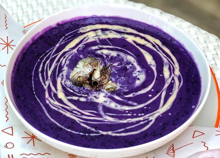 Cha Cha's Ube Champorado