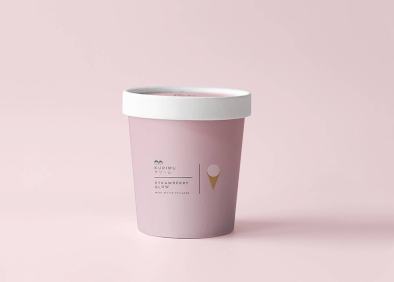 Kurimu Strawberry Glow Shiseido Collagen Ice Cream