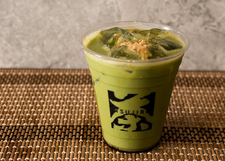 tsujiri matcha latte soybean powder