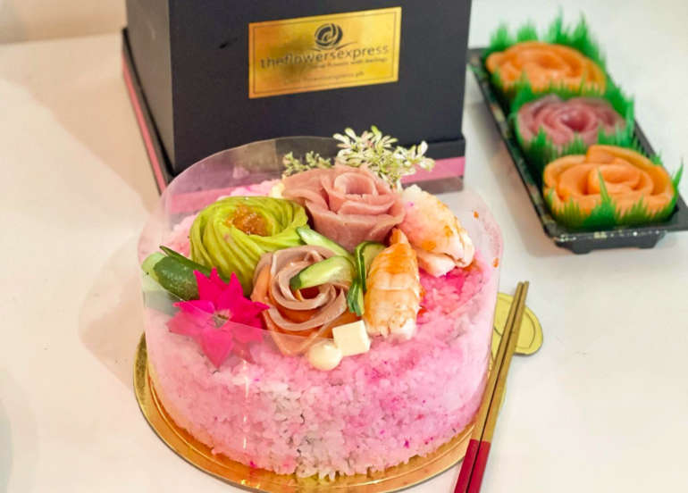 Salmon Manila sushi cake