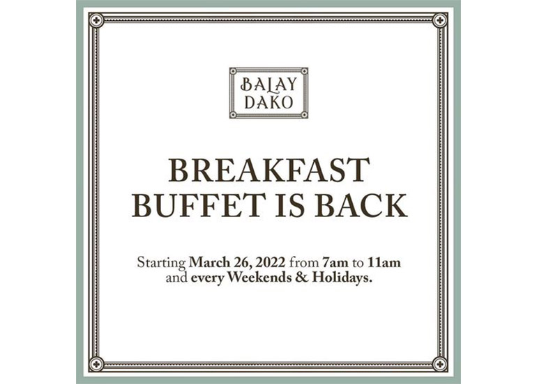 Breakfast Buffet Balay Dako