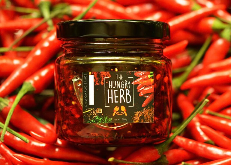 the hungry herb chili oil