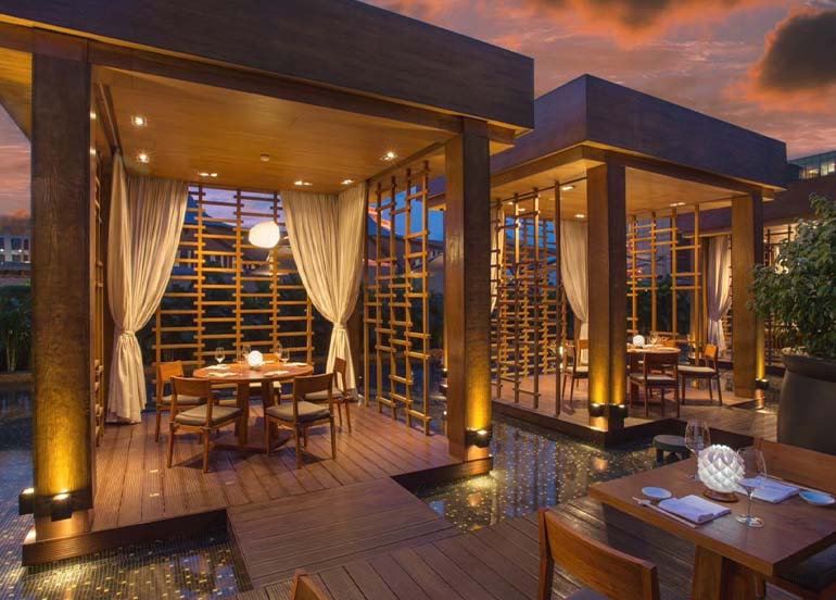 Open-Air Floating Cabanas at Nobu Restaurant Manila