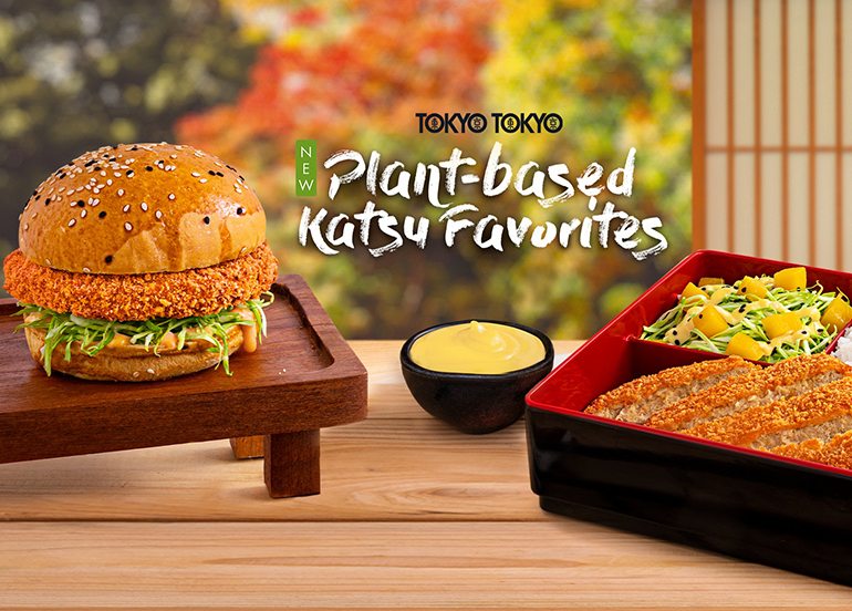 tokyo tokyo plant based katsu burger and plant based katsu bento