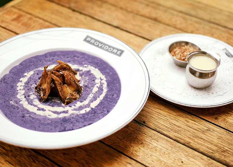 providore ube champorado with danggit