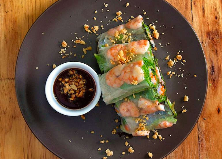 earth kitchen spring rolls