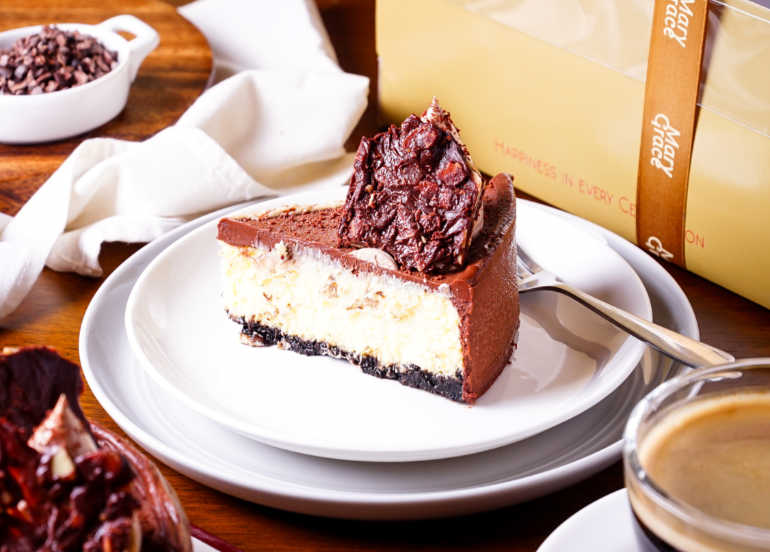 mary grace dark chocolate cheesecake