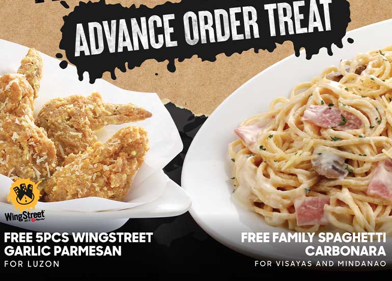 Wings and Carbonara from Pizza Hut
