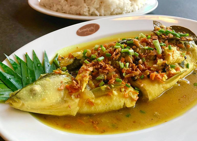 Adobong Bangus sa Dilaw na Luya from bangus specialty restaurant