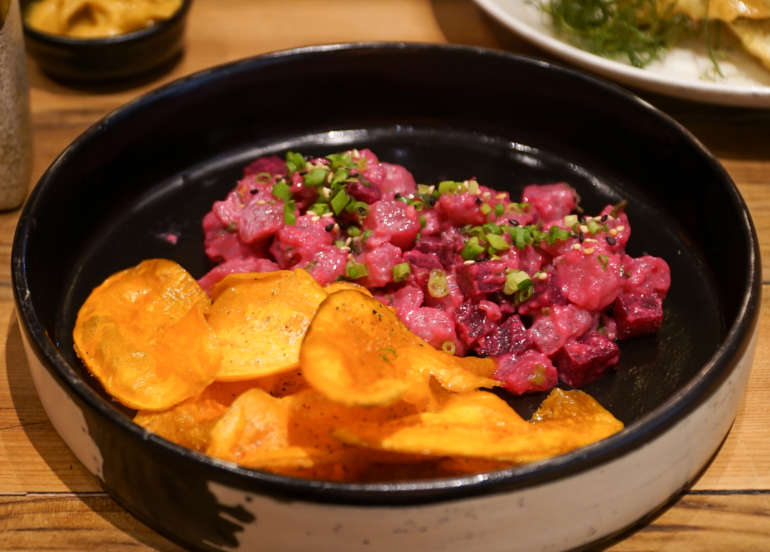 tuna and beet tartare ooma