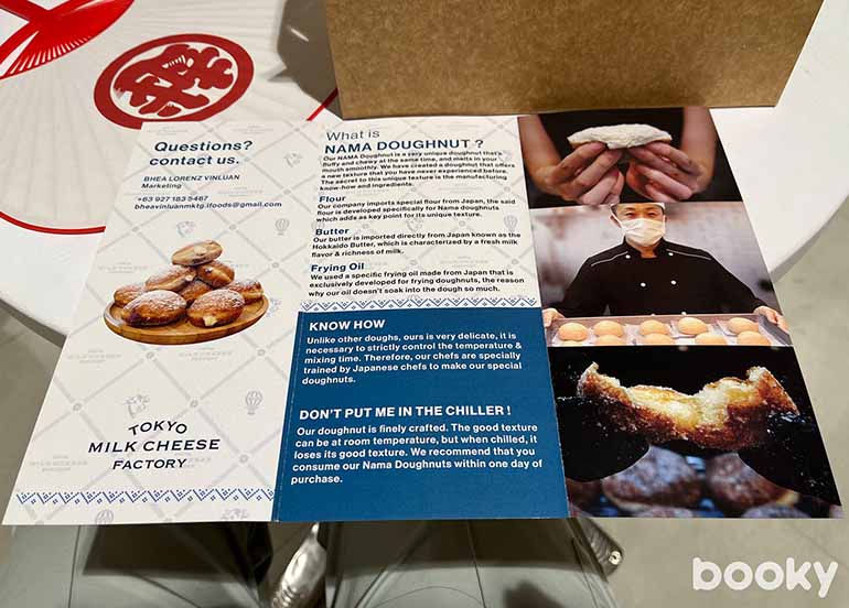 Brochure Nama Doughnut Tokyo Milk Cheese Factory