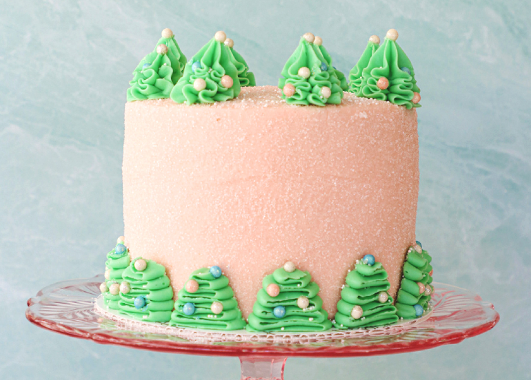 m bakery bottle brush tree cake