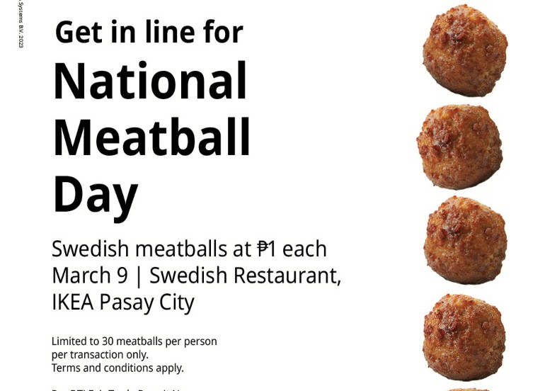 ikea meatballs 1 peso promo