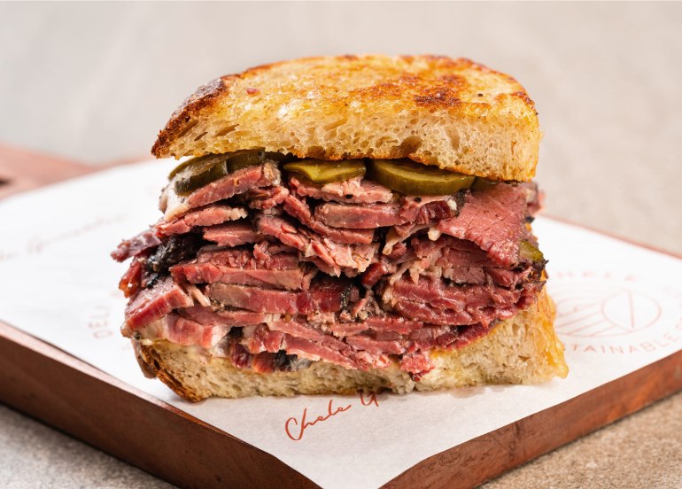 deli by chele NY Style Brisket Pastrami sandwich