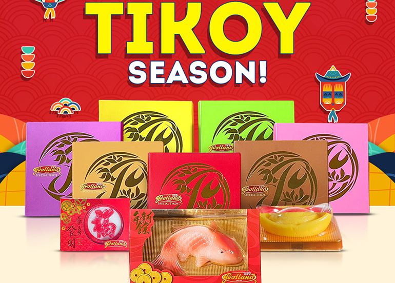 polland hopia tikoy strawberry pineapple buko pandan ube banana tikoy fish