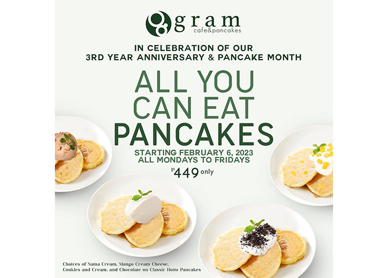All You Can Eat Pancakes from Gram Pancakes