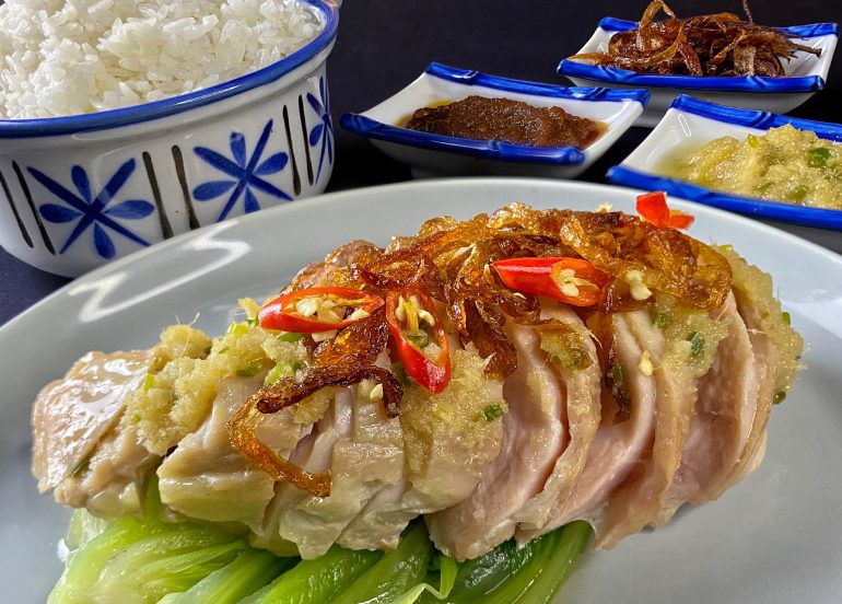 the dark knife singaporean-style chicken hainanese chicken