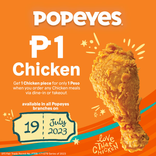 popeyes 1 peso chicken 