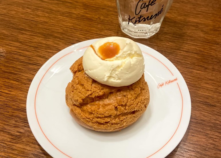 cafe kitsuna hojicha puff