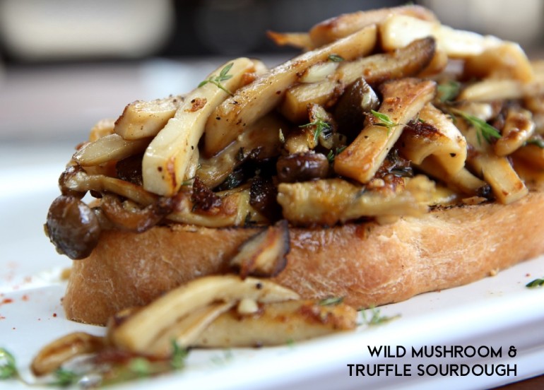 crown street kitchen wild mushroom and truffle sourdough