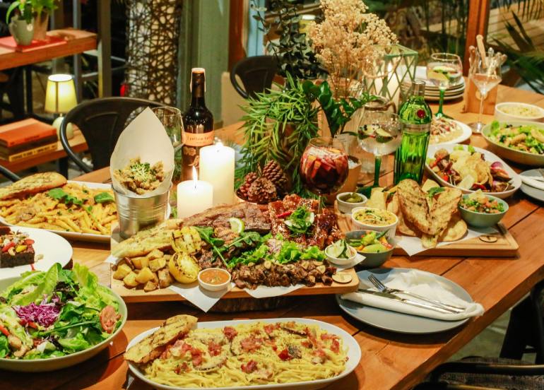 tablo kitchen x cafe qc pasta salad sangria brunch