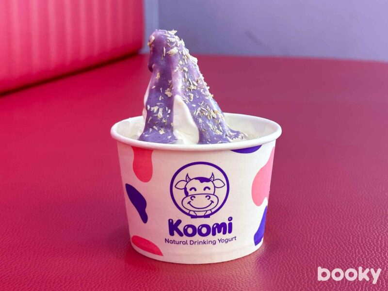 koomi froyo frozen yogurt ube-be cheese 