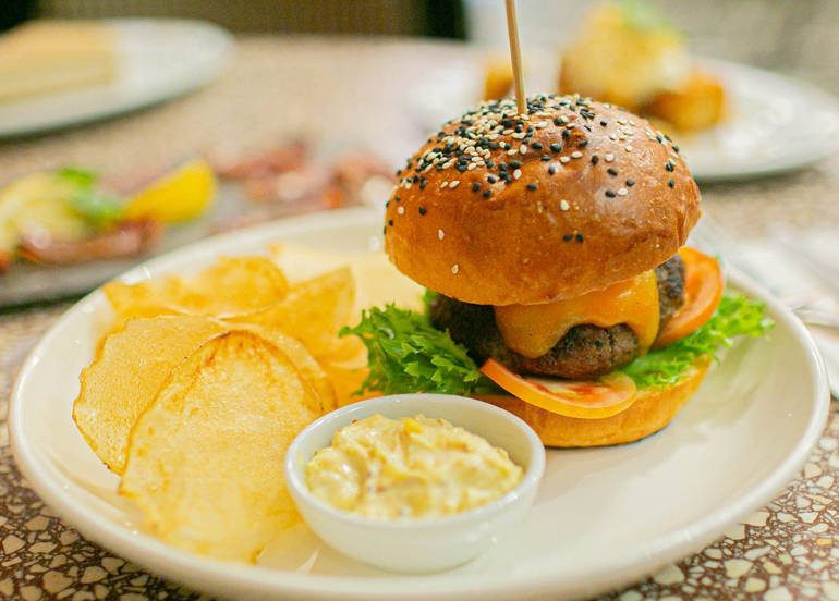 Duck and buvette Duck Fat Angus Burger