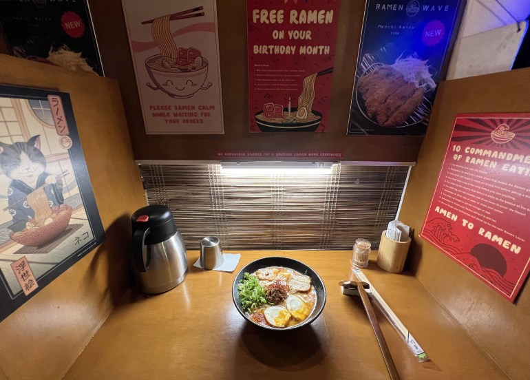 ramen wave japanese cubicle dining ramen