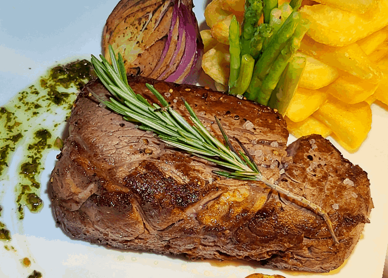 The Black olive steak